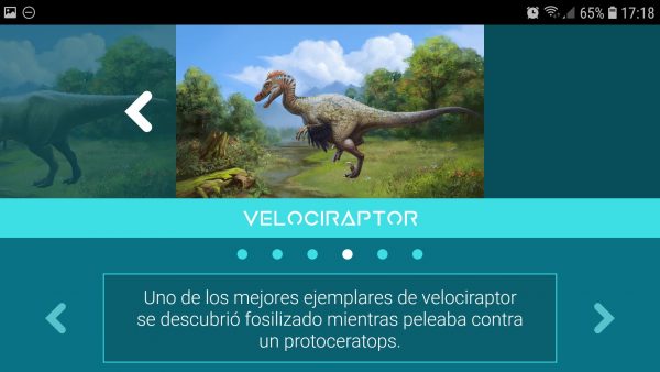 Enciclopedia de dinosaurios: características sobre un dinosaurio.